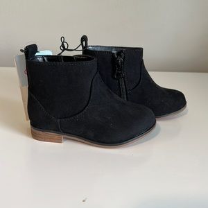 Brand New - Cat & Jack Toddler Girls Black Suede Booties